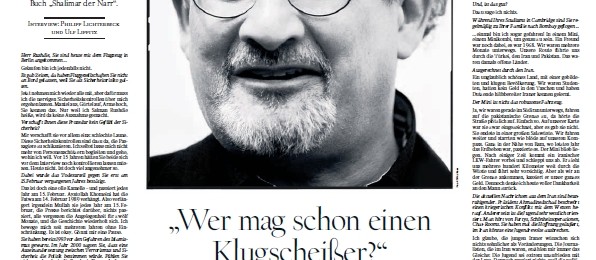 „Wer mag schon Klugscheißer?“ – Salman Rushdie